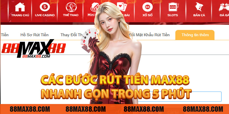Các Bước Rút Tiền MAX88 Nhanh Gọn Trong 5 Phút